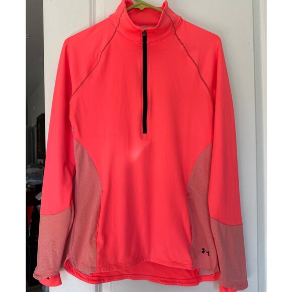 Under Armour Women’s Half Zip ColdGear Long Sleeve Top Small Colorblock - Picture 3 of 8